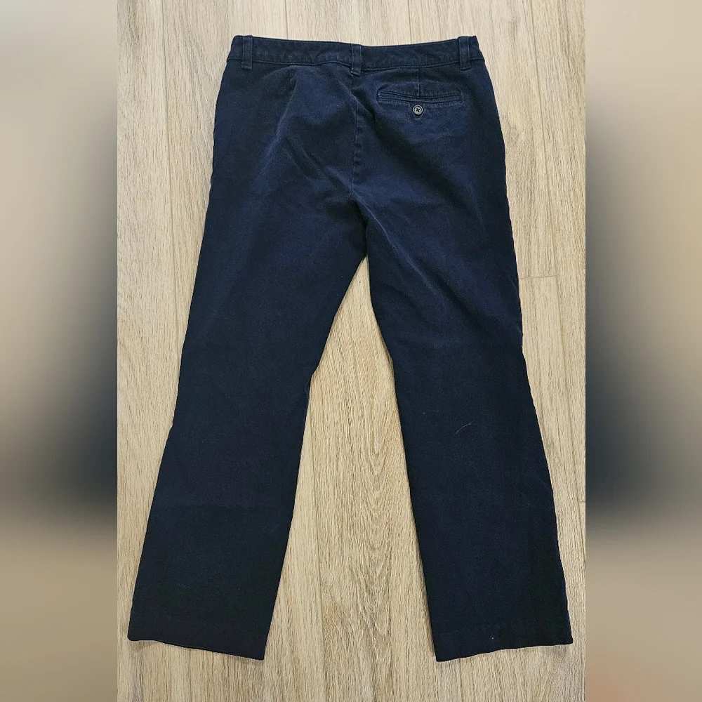 Lauren Ralph Lauren Adelle Pants Size 6P Navy Blue Straight Leg Trouser Stretch